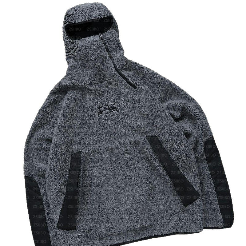 Damen Fleece-Pullover Hochkragen Praktische Taschen Norvielle