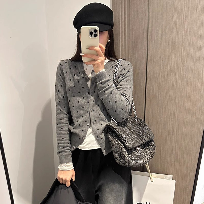Damen Cardigan Modern Knopfleiste Fein