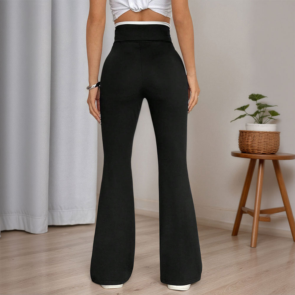 Damen Flared Yogahose Hochgeschnitten Norvielle