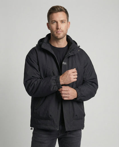 Fleece Winterjacke Damen Herren Wärme Isolierung Schwarz - Norvielle