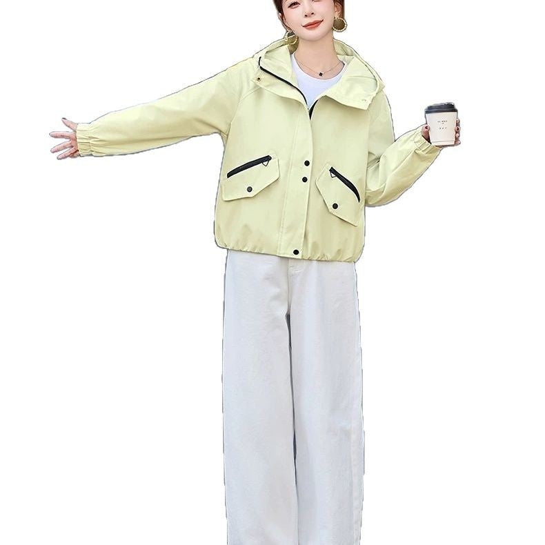 Damen Übergangsjacke mit Kapuze und Taschen Norvielle