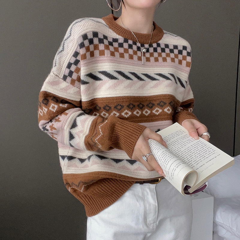 Damen Strickpullover Kreatives Musterdesign Norvielle