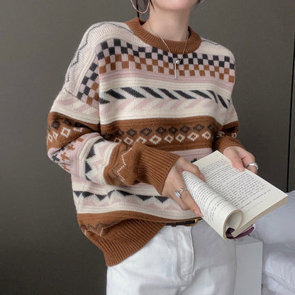 Damen Strickpullover Kreatives Musterdesign Norvielle