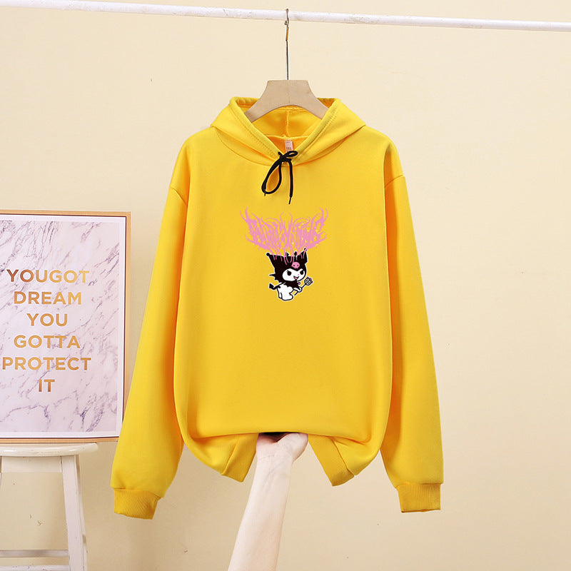 Damen Kapuzenpullover Cartoon-Motiv Norvielle