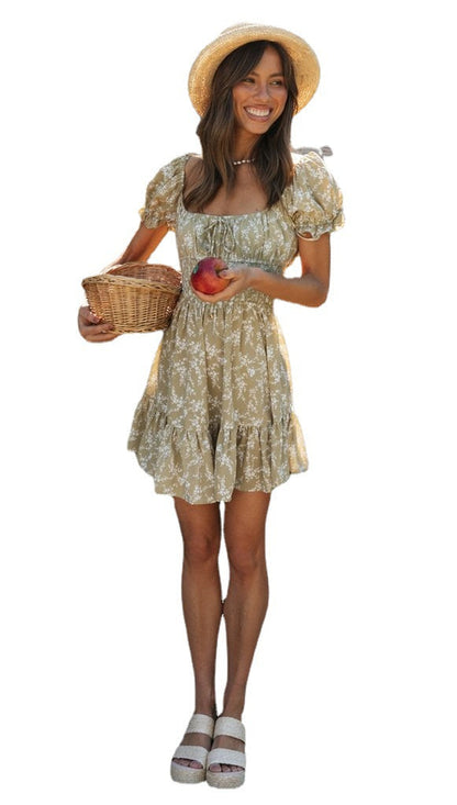 Damen Sommerkleid Rüschendetails Elastisch Norvielle