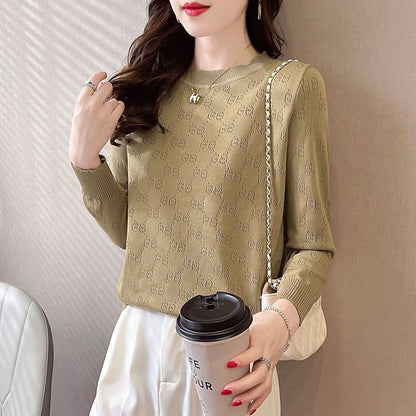 Damen Strickpullover Norvielle Elegantes Lochmuster