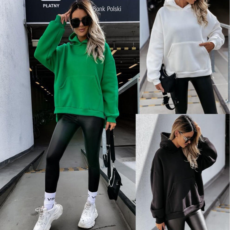 Damen Oversized Kapuzenpullover Kängurutaschen Norvielle - Norvielle