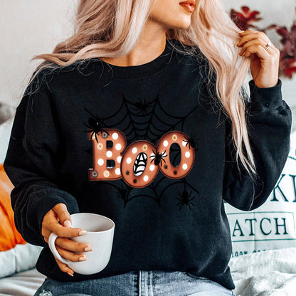 Damen Sweatshirt Halloween Spinnennetzdesign Norvielle
