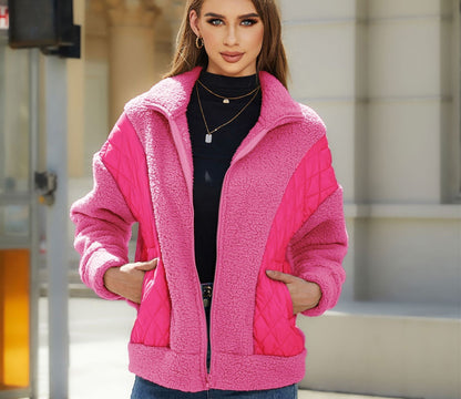 Damen Fleecejacke Steppdetails Praktische Taschen Norvielle
