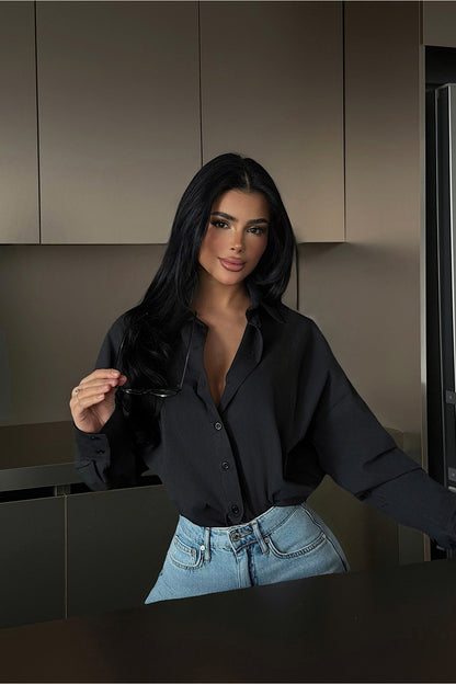 Damen Bluse Knopfleiste Elegantes Design