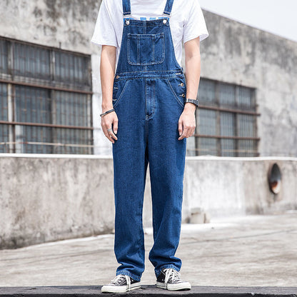 Herren Latzhose Denim Jeans Weit - Norvielle