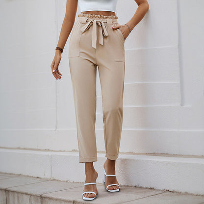 Damen Bundfaltenhose mit Bindegürtel Norvielle