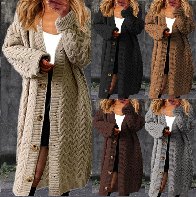 Damen Grobstrickjacke Zopfmuster Norvielle - Norvielle