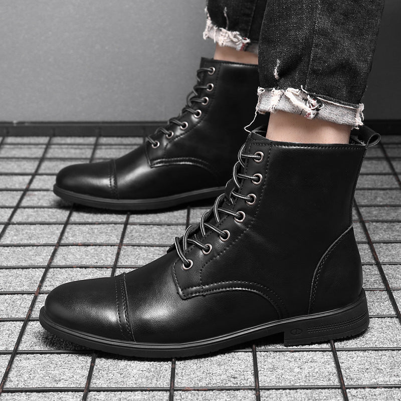 Herren Stiefel Schnürfront Durchgehende Schafthöhe
