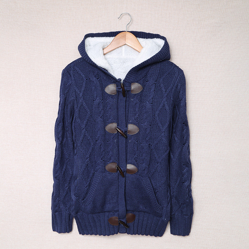 Damen Strickjacke Hochkragen Bequem Knöpfe Norvielle