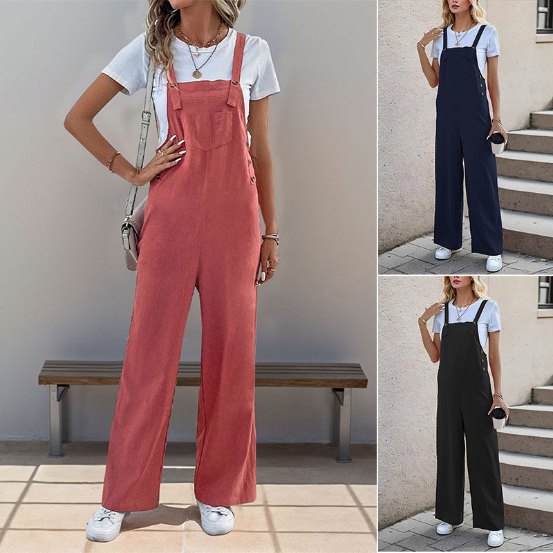 Damen Latzhose Weit Bequem Mit Taschen Norvielle - Norvielle