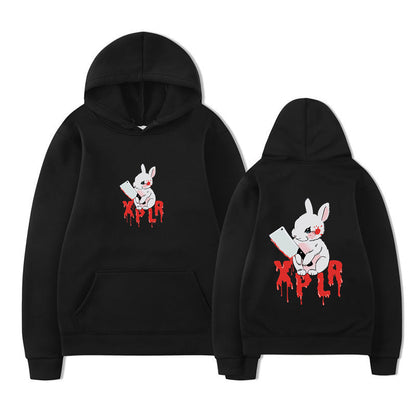 Damen Kapuzensweater Cartoon-Motiv Bequem Norvielle