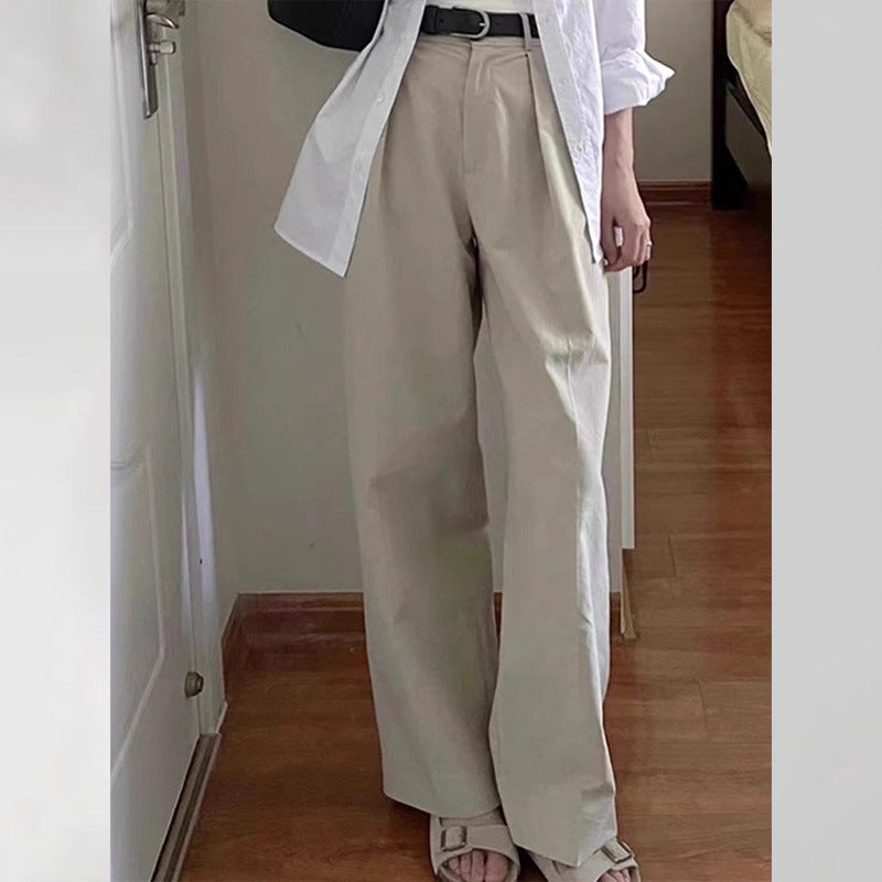 Damen Weite Stoffhose Hochgeschnitten Norvielle