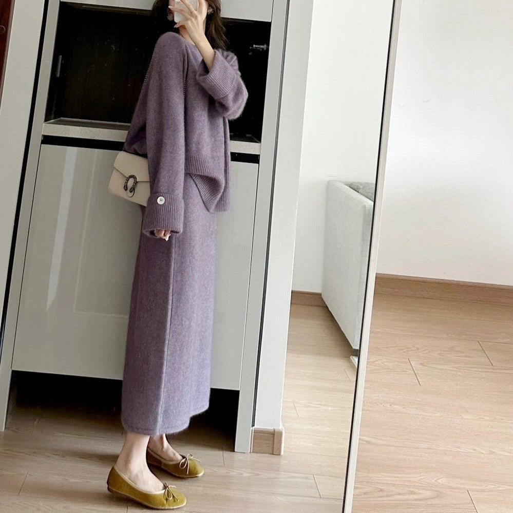 Damen Grobstrickpullover Lässiger Schnitt Stehkragen Beige