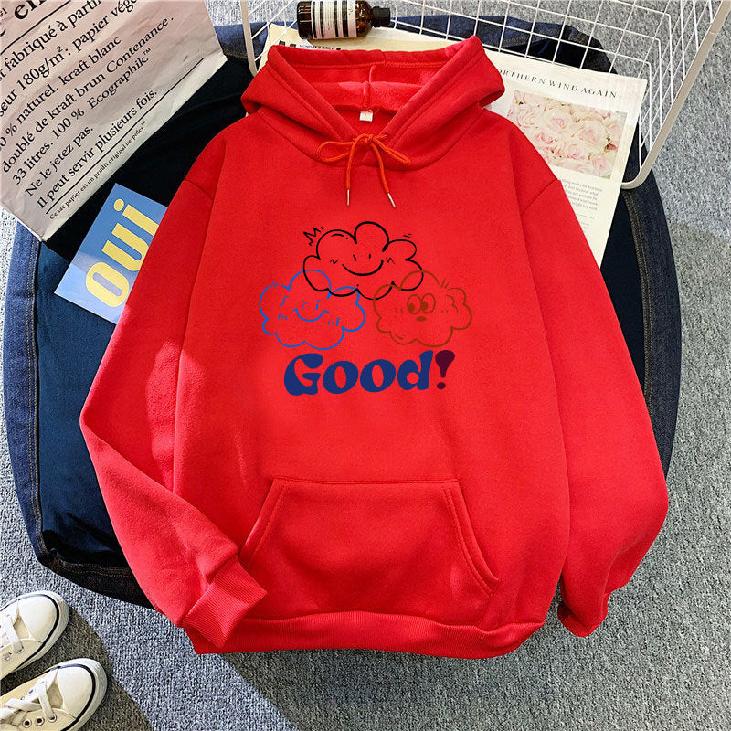 Damen Kapuzenpullover Cartoon-Motiv Bequem Norvielle