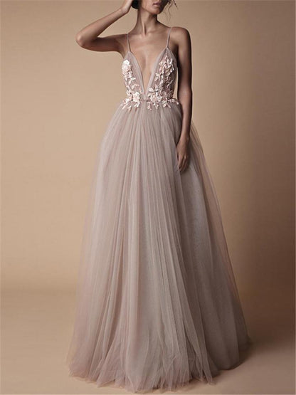 Damen Abendkleid V-Ausschnitt Floralmuster Norvielle - Norvielle