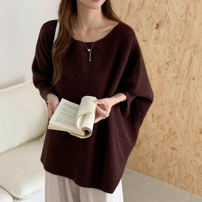 Damen Oversized Pullover Weich Norvielle