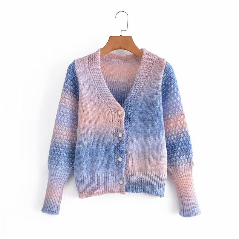 Damen Strickjacke Bunt Meliert Norvielle