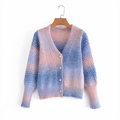 Damen Strickjacke Bunt Meliert Norvielle