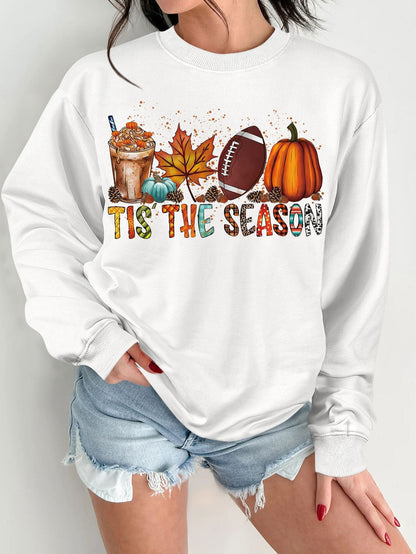 Damen Sweatshirt Herbstlich Motiv Lässiger Schnitt Norvielle
