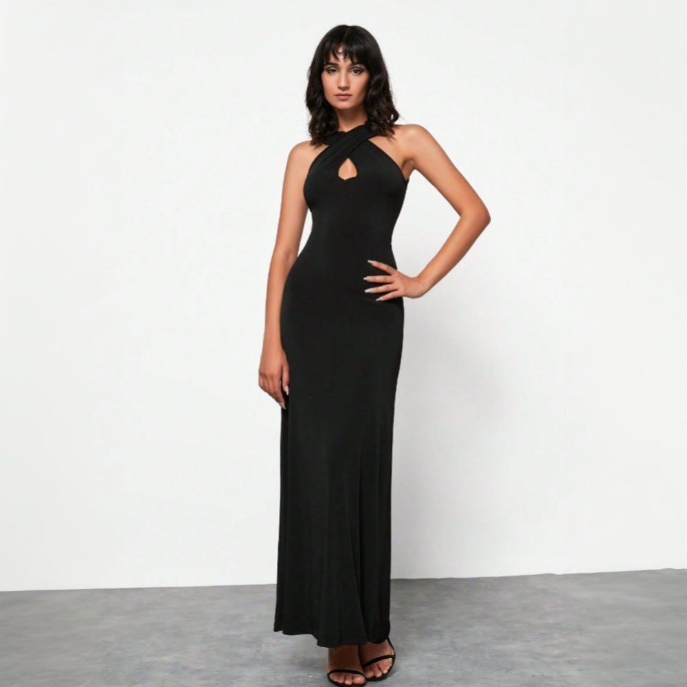 Damen Maxikleid Schnürung Rücken Norvielle - Norvielle