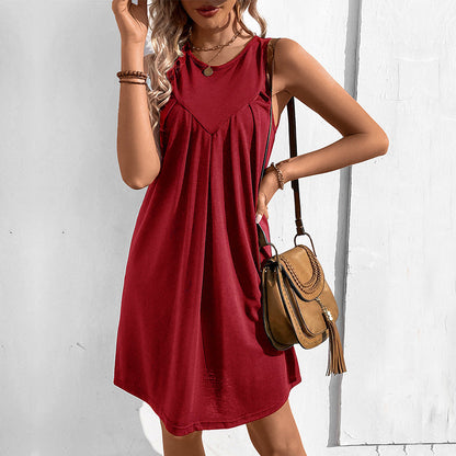 Damen Sommerkleid Ausgestellter Schnitt V-Ausschnitt Norvielle