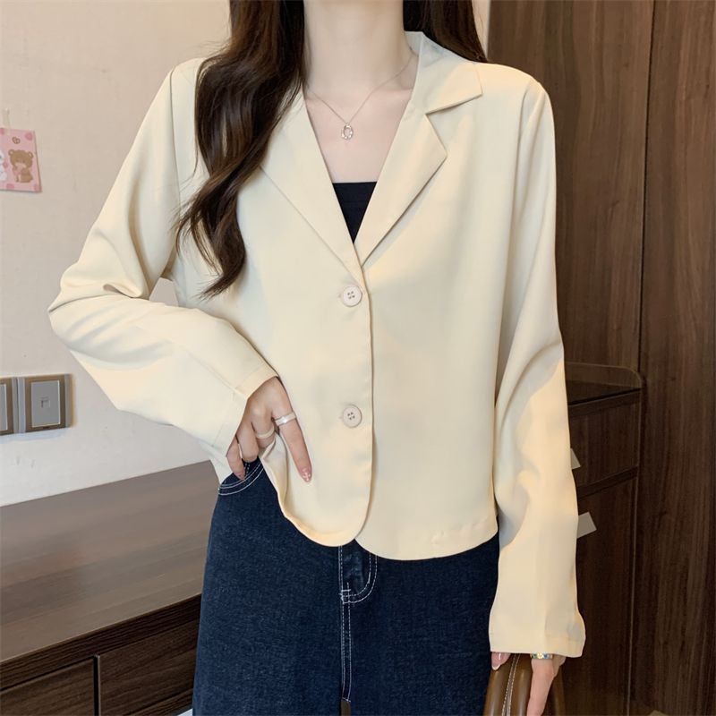 Damen Kurzjacke Eleganter Knopf-Ausschnitt Norvielle