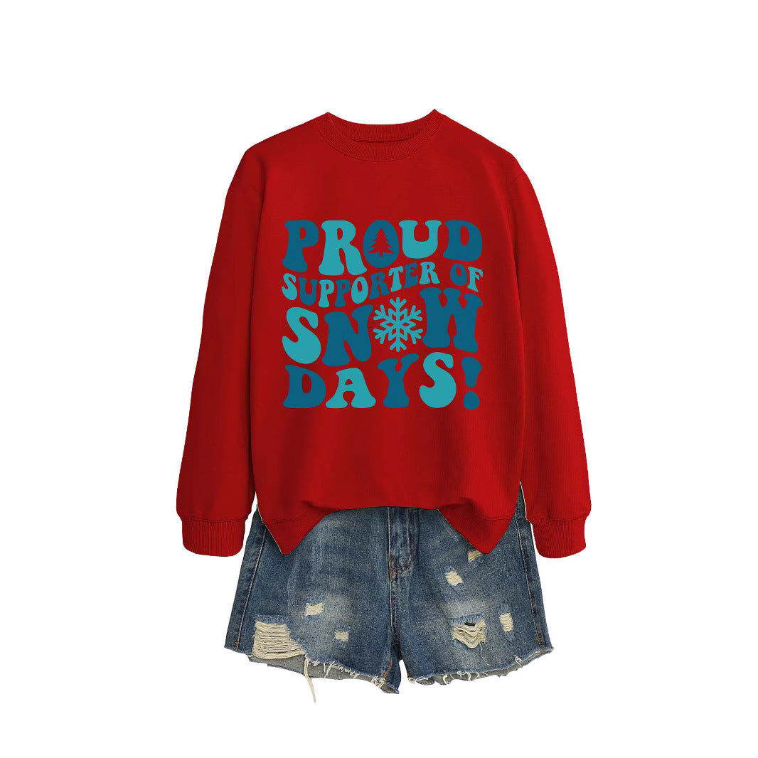 Damen Sweatshirt Kreativer Aufdruck Lässiger Schnitt Norvielle - Norvielle