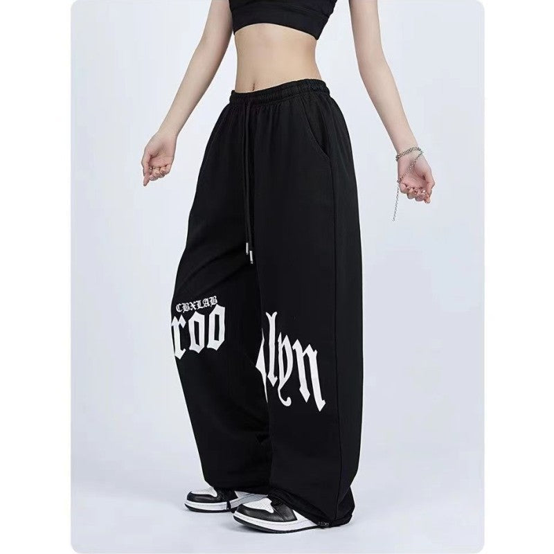 Damen Jogginghose Weite Passform Modernes Design Schwarz - Norvielle