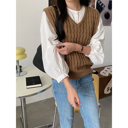 Damen Strickpullover Ohne Ärmel - Norvielle