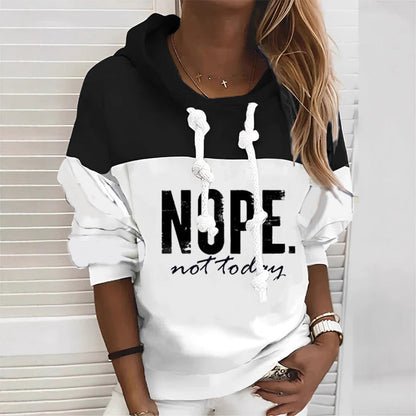 Damen Kapuzenpullover Lässig Mit Schriftzug Norvielle