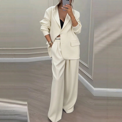 Damen Blazer-Hose-Set Weites Design Norvielle