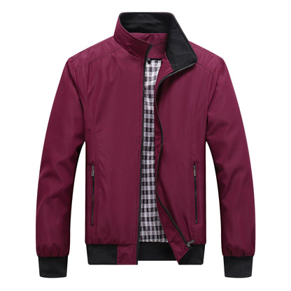 Leichte Übergangsjacke Stehkragen Freizeitjacke Outdoor