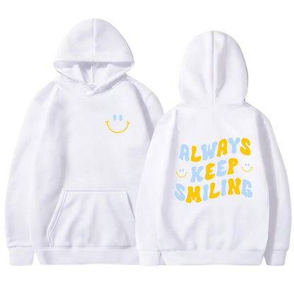 Damen Kapuzenpullover mit Schriftzug und Kängurutaschen