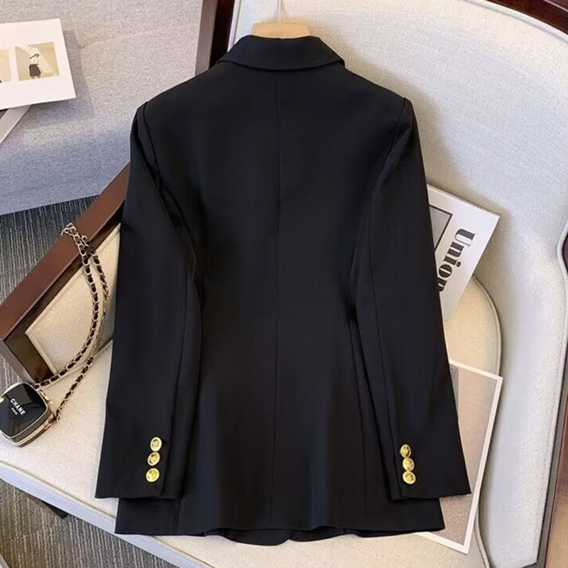 Eleganter Herrenblazer Doppelreihe Goldknöpfe