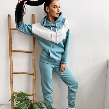 Damen Sport-Jogginganzug Farblich Abgesetzt Norvielle