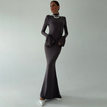 Damen Abendkleid Langärmlig Elegantes Norvielle - Norvielle