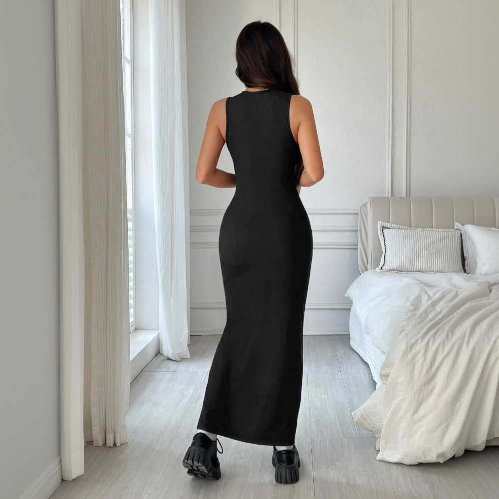 Damen Maxikleid Raffinierte Schnürung Körperbetont Norvielle