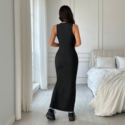 Damen Maxikleid Raffinierte Schnürung Körperbetont Norvielle