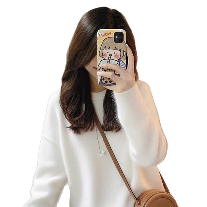 Damen Wollpullover Gemütlich Norvielle