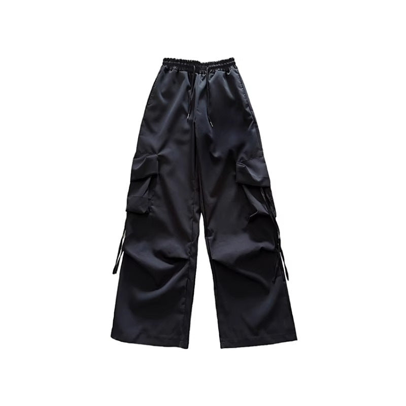 Damen Cargo-Hose Urban Stil Seitentaschen Elastischer Bund