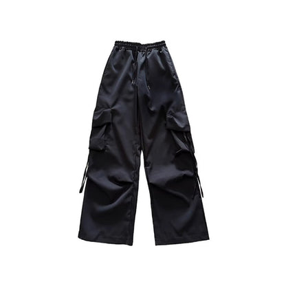 Damen Cargo-Hose Urban Stil Seitentaschen Elastischer Bund
