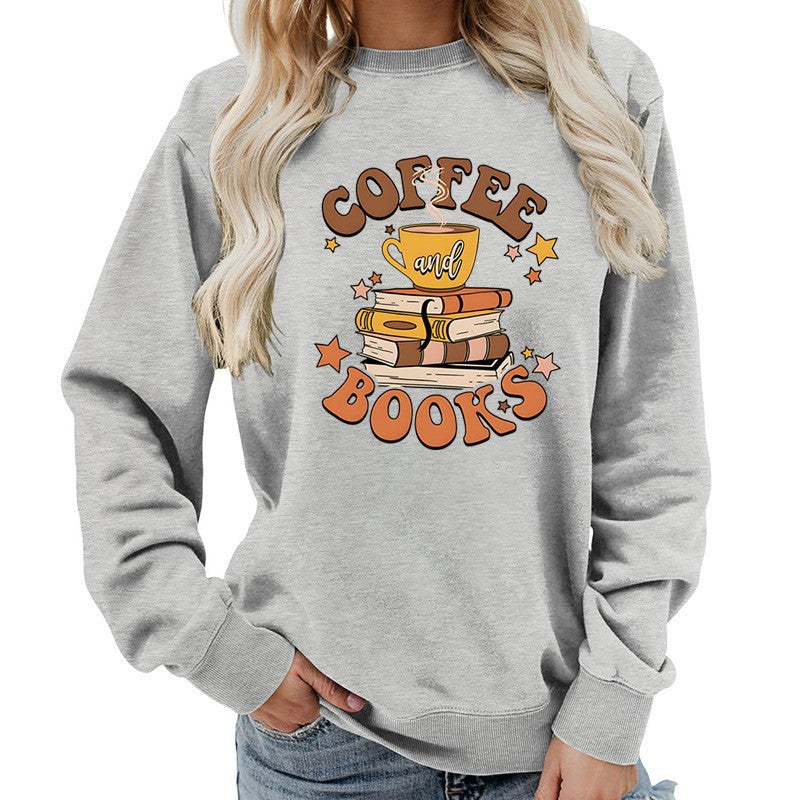 Damen Sweatshirt Kaffeebuch-Design Norvielle