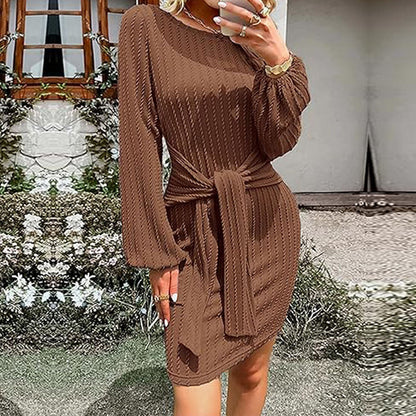 Damen Wickelkleid Strukturiert Rüschen Norvielle