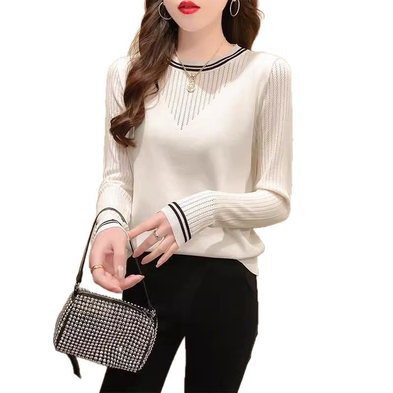 Damen Longsleeve-Shirt Streifenmuster Norvielle